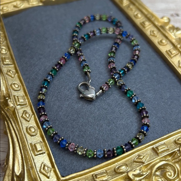 Multicolor crystal Beaded Necklace - Picture 7 of 7